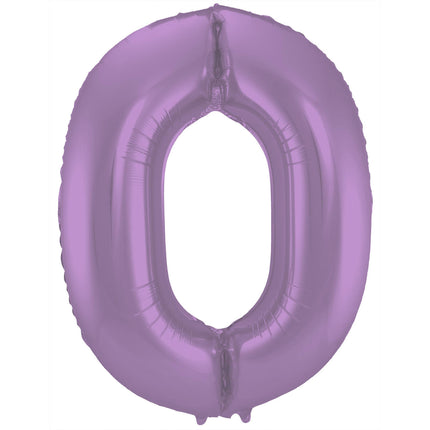 Ballon de baudruche Figure 0 Matt Purple XL 86cm vide