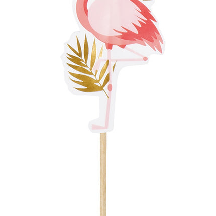 Bâtons de cocktail flamant rose 13cm 12pcs