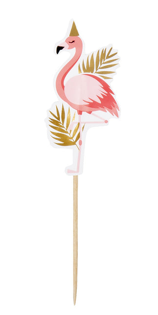 Bâtons de cocktail flamant rose 13cm 12pcs