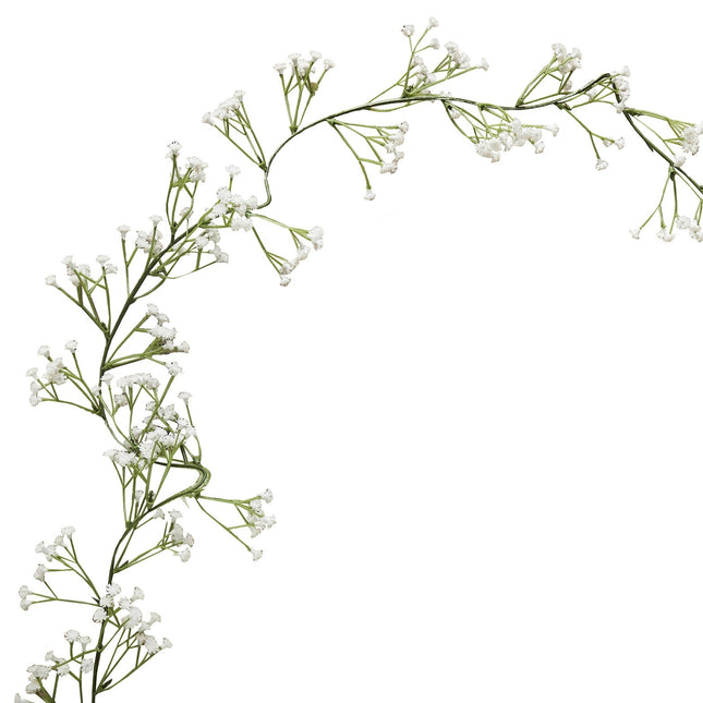 Guirlande de fleurs blanches Gypsophilla 1.8m