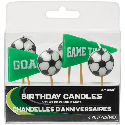 Bougies de football 6cm 6pcs