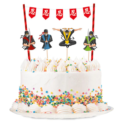 Décor de gâteau Ninja 5 pièces