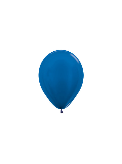 Ballons de baudruche bleu métallique 12cm 50pcs