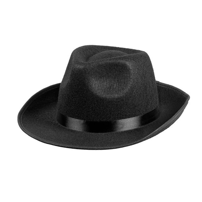 Chapeau noir enfant gangster