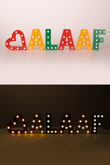 Set Letters Alaaf With Light 16.6Cm