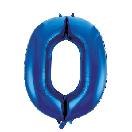 Ballon de baudruche Figure 0 Bleu XL 86cm Vide