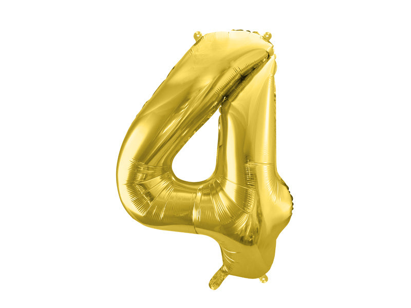 4 Year Figure Balloon Gold Empty 72cm