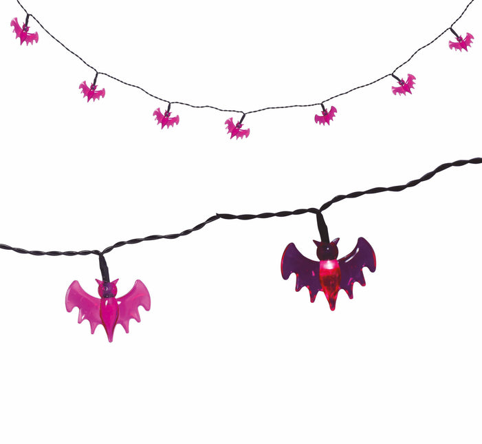 Guirlande lumineuse d'Halloween LED Chauves-souris 1.55m