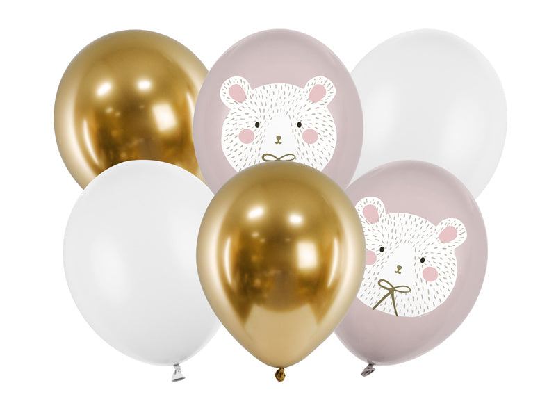 Ballons Ours polaire Mix 30cm 6pcs