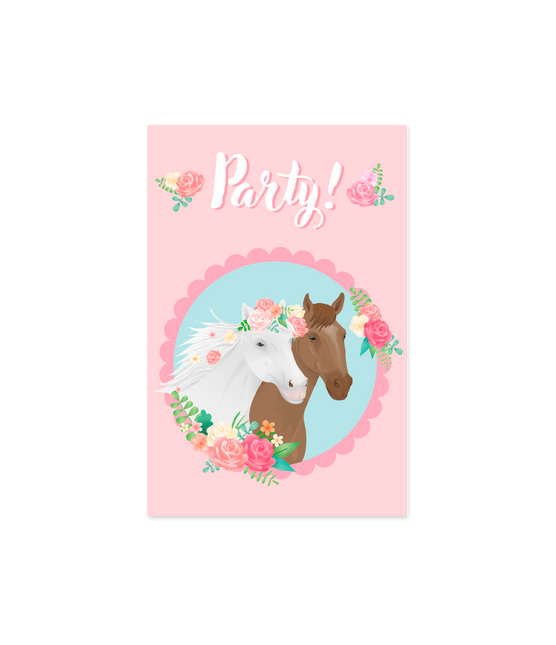 Invitations pour les chevaux 6pcs