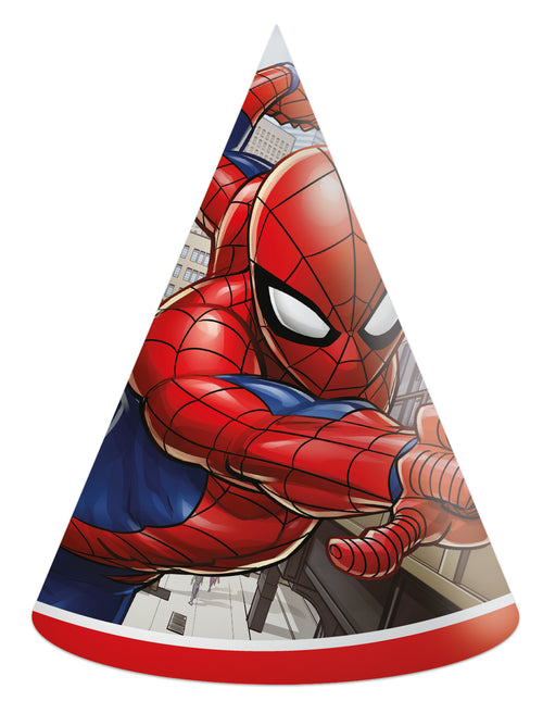 Chapeaux de fête Spiderman 6pcs