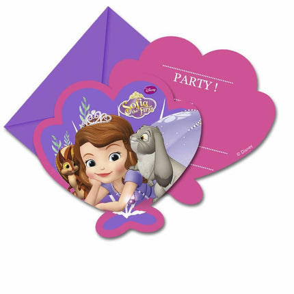 Invitations Sofia la princesse 6pcs