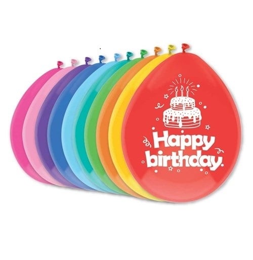 Ballons Happy Birthday Cake 30cm 10pcs