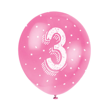 Ballons 3 ans Confetti 30cm 5pcs