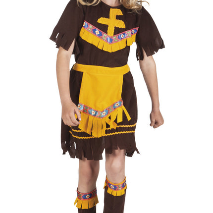 Robe indienne enfant jaune