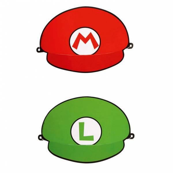 Chapeaux Super Mario Party 8pcs