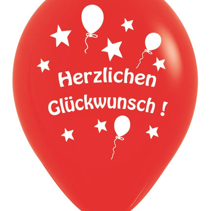 Ballons Herzlichen Gluckwunsch Mix 30cm 12pcs