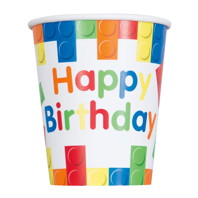 Tasses Lego Happy Birthday 266ml 8pcs