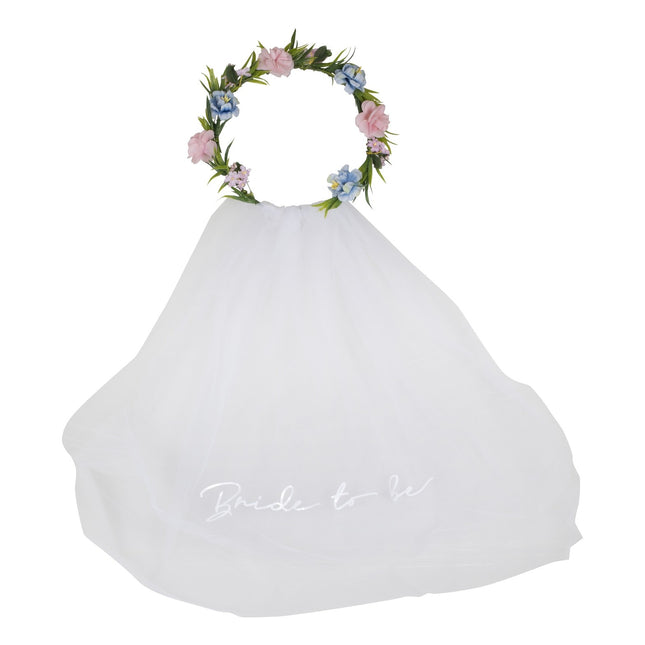 Bandeau d'enterrement de vie de jeune fille Bride To Be 60cm