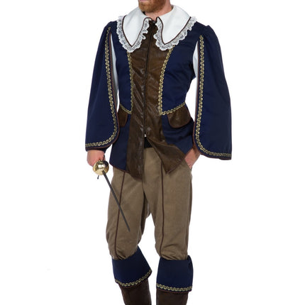 Costume de mousquetaire Bleu Homme