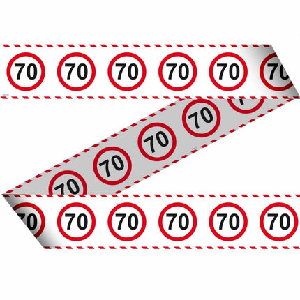 Ruban barrière 70 ans Panneau de signalisation 15m