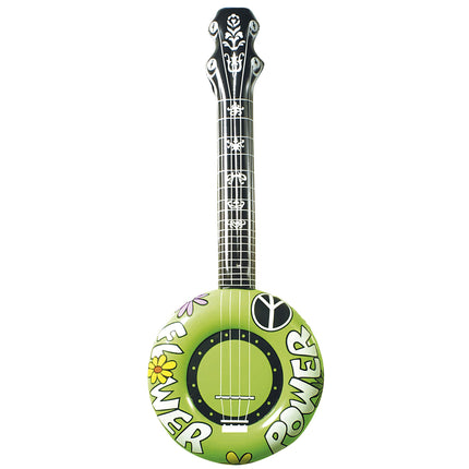 Hippie 60S Faux Banjo Vert Gonflable 1m