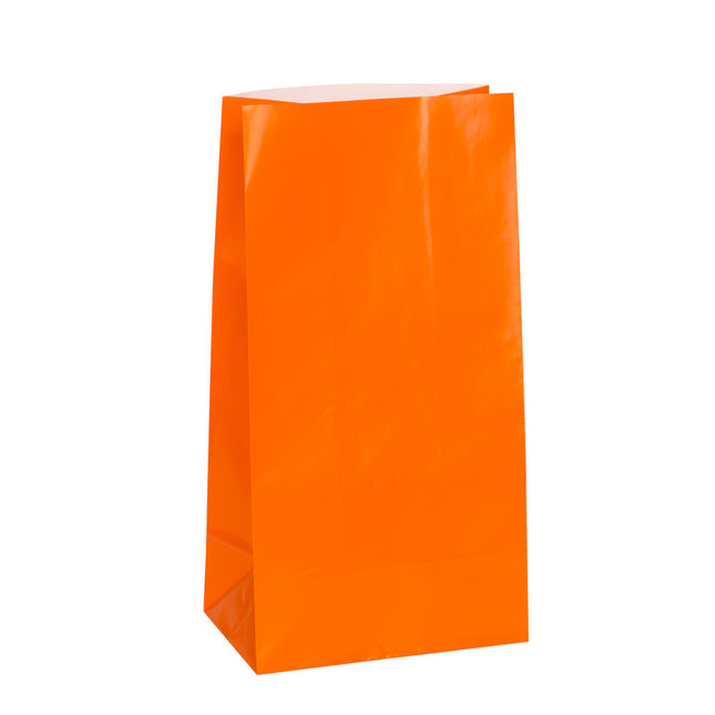 Sacs de fête Orange 25cm 12pcs