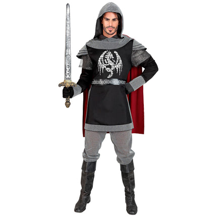 Costume de chevalier Gris Rouge Hommes