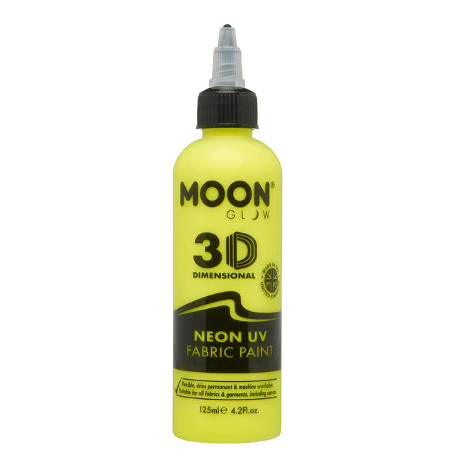 Moon Glow Neon UV Fabric Paint 125ml Intense Yellow 125ml