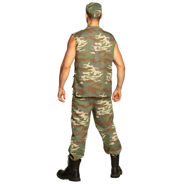 Costume militaire homme vert