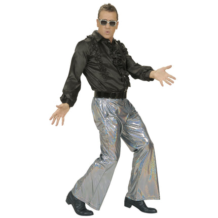 Pantalon Disco 70S Argent Homme