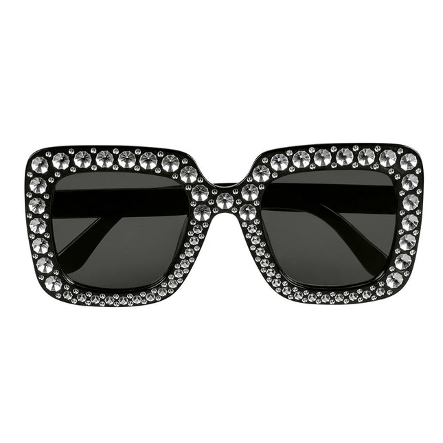 Lunettes de fête noir pailleté