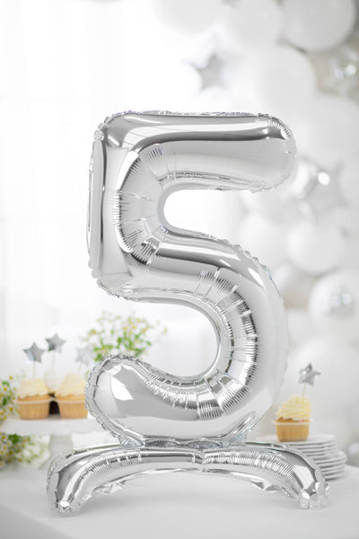 Ballon de baudruche Figure 5 Argent Standard Vide 70cm