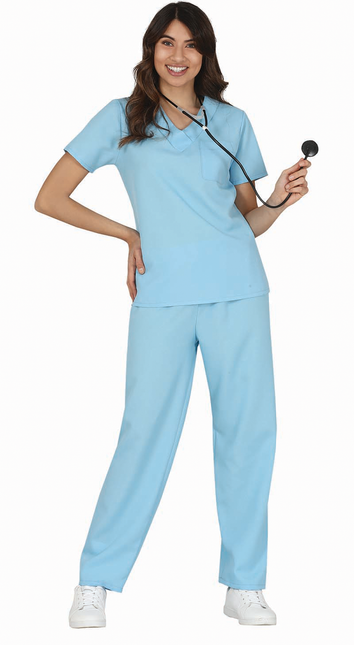 Costume d'infirmière bleu