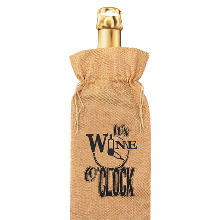 Sac cadeau Bottle Wine O'Clock 42cm