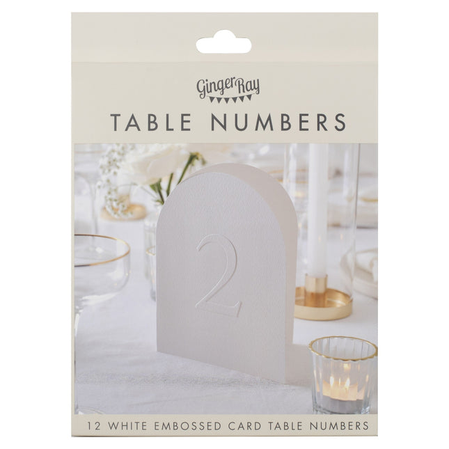 Numéros de table de mariage 30cm 12pcs