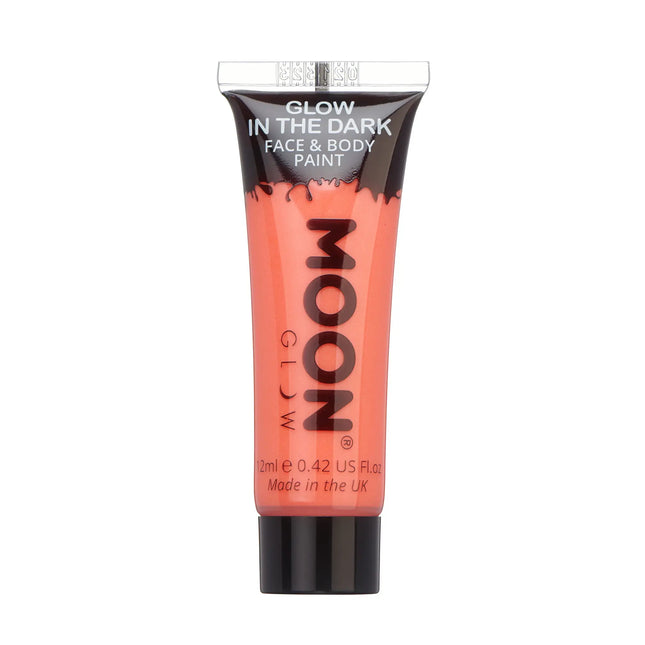 Moon Glow Peinture pour le visage rouge phosphorescente dans l'obscurité 12ml