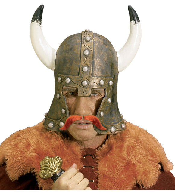 Fausse moustache Viking rouge