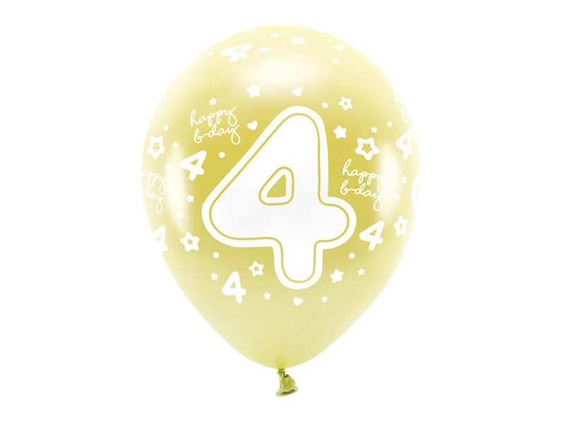 Ballons 4 ans or 33cm 6pcs