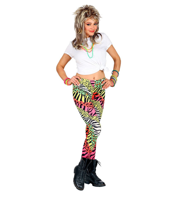 Neon 80S Legging Ladies Coloured