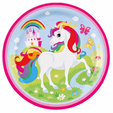 Assiettes Licorne Party 23cm 8pcs