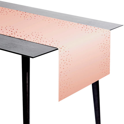 Chemin de table rose 40cm 2.4m