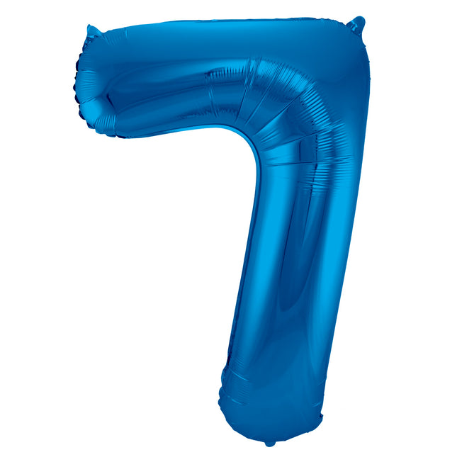 Ballon de baudruche Figure 7 Bleu Métallique XL 86cm Vide