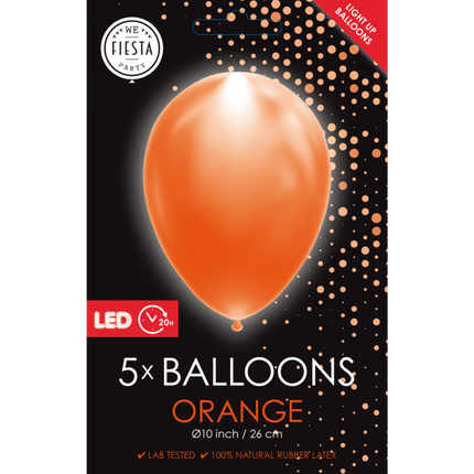 Ballons de baudruche orange 26cm 5pcs