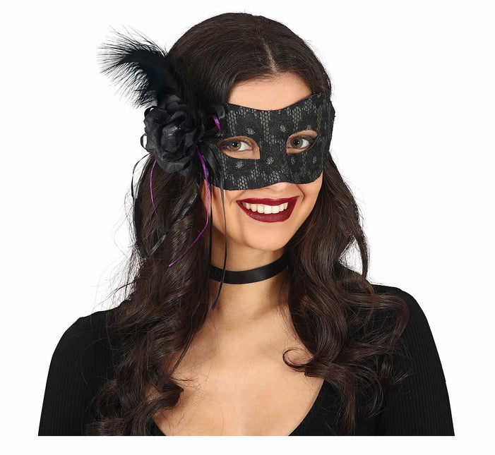 Masque noir pour les yeux Plume