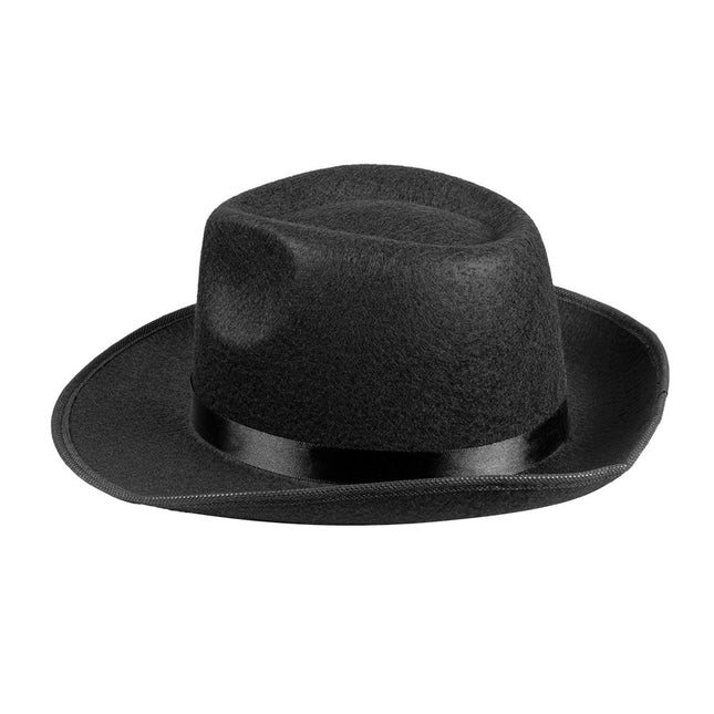 Chapeau noir enfant gangster