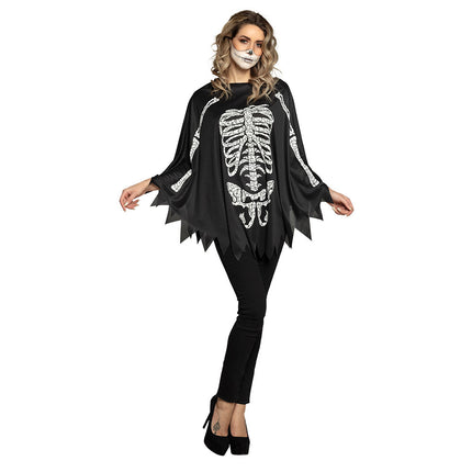 Poncho squelette d'Halloween