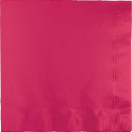 Serviettes Fuchsia 3 couches 33cm 50pcs