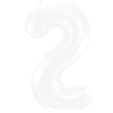 Ballon de baudruche Figure 2 Blanc mat XL 86cm vide