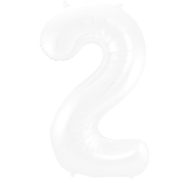 Ballon de baudruche Figure 2 Blanc mat XL 86cm vide